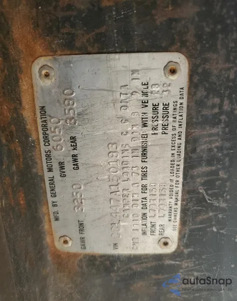 1977 Chevrolet Bonanza z USA, uszkodzony, nr VIN CCL447A150183